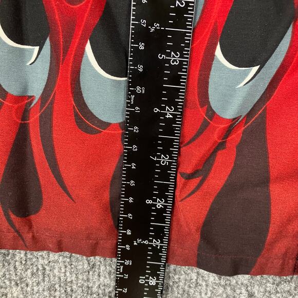 Extreme Gear Button-Up Shirt Mens Size XL Black Red Flame Barbed WireShortSleeve - Picture 4 of 7